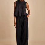 top plisse senza maniche LARISSA 107 BLACK BLACK sea ny 