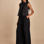 top plisse senza maniche LARISSA 107 BLACK BLACK sea ny 