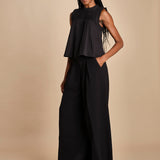 top plisse senza maniche LARISSA 107 BLACK BLACK sea ny 