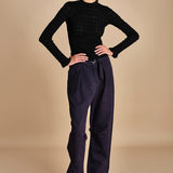 maglia girocollo jaquard RUBY 118 BLACK sea ny 