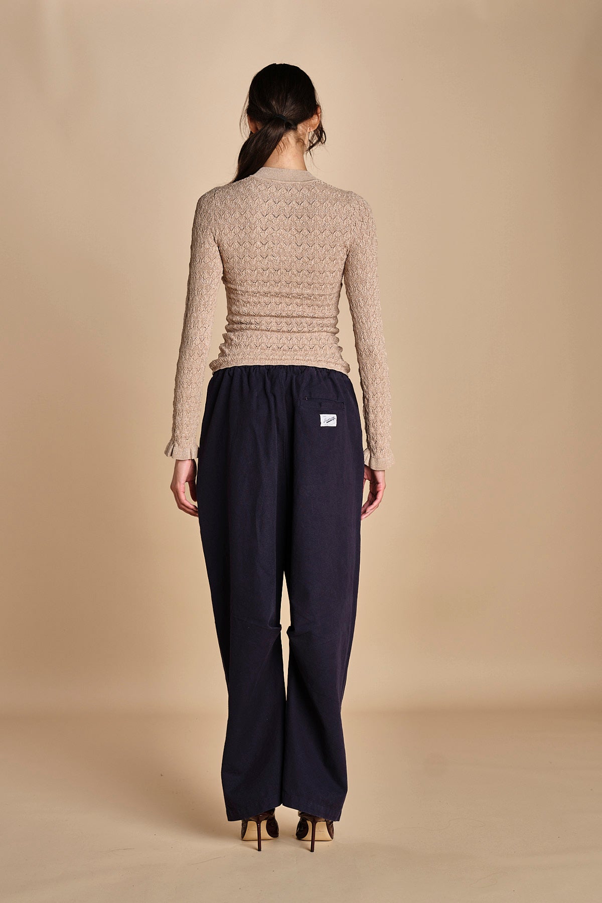 maglia girocollo jaquard RUBY 118 CHAMPAGNE sea ny 