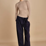 maglia girocollo jaquard RUBY 118 CHAMPAGNE sea ny 