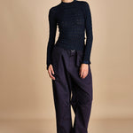 maglia girocollo jaquard RUBY 118 NAVY sea ny 