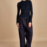 maglia girocollo jaquard RUBY 118 NAVY sea ny 