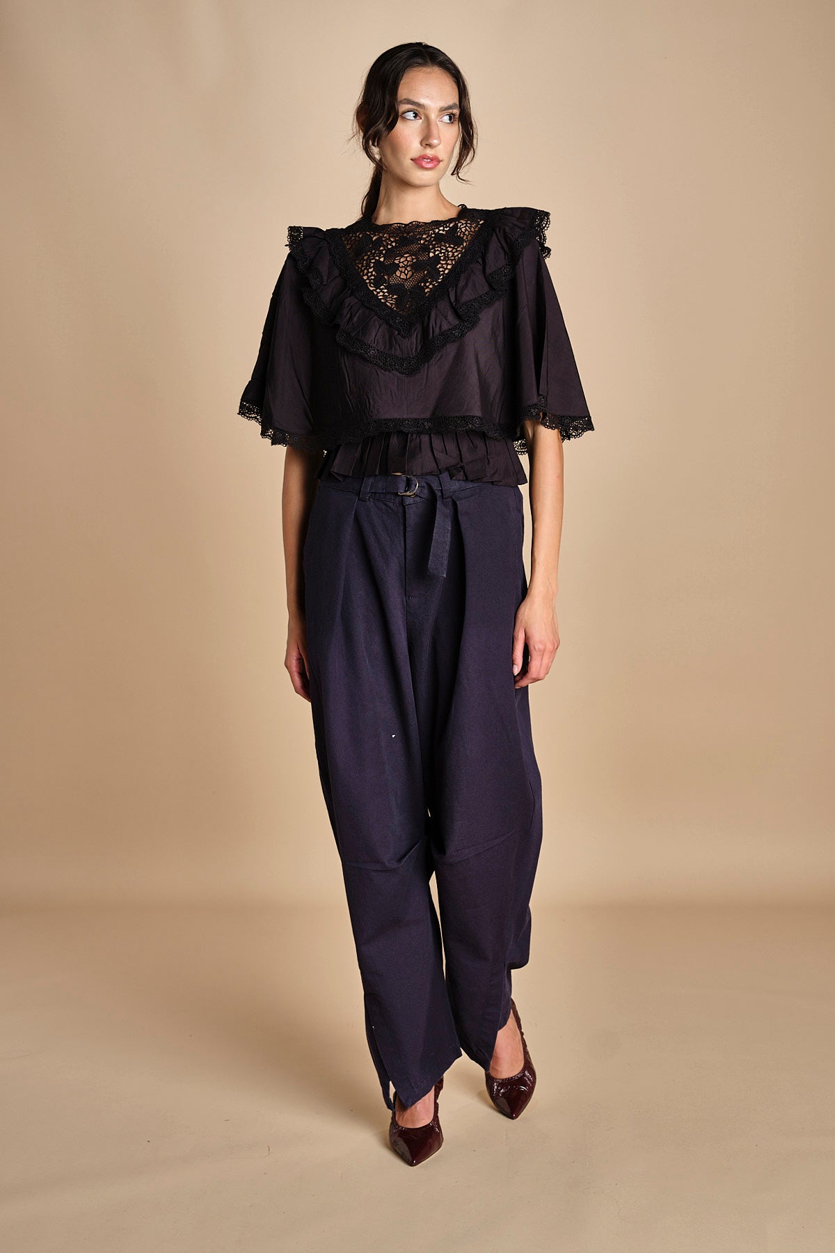 top ricamato SHANNA 121 BLACK sea ny 