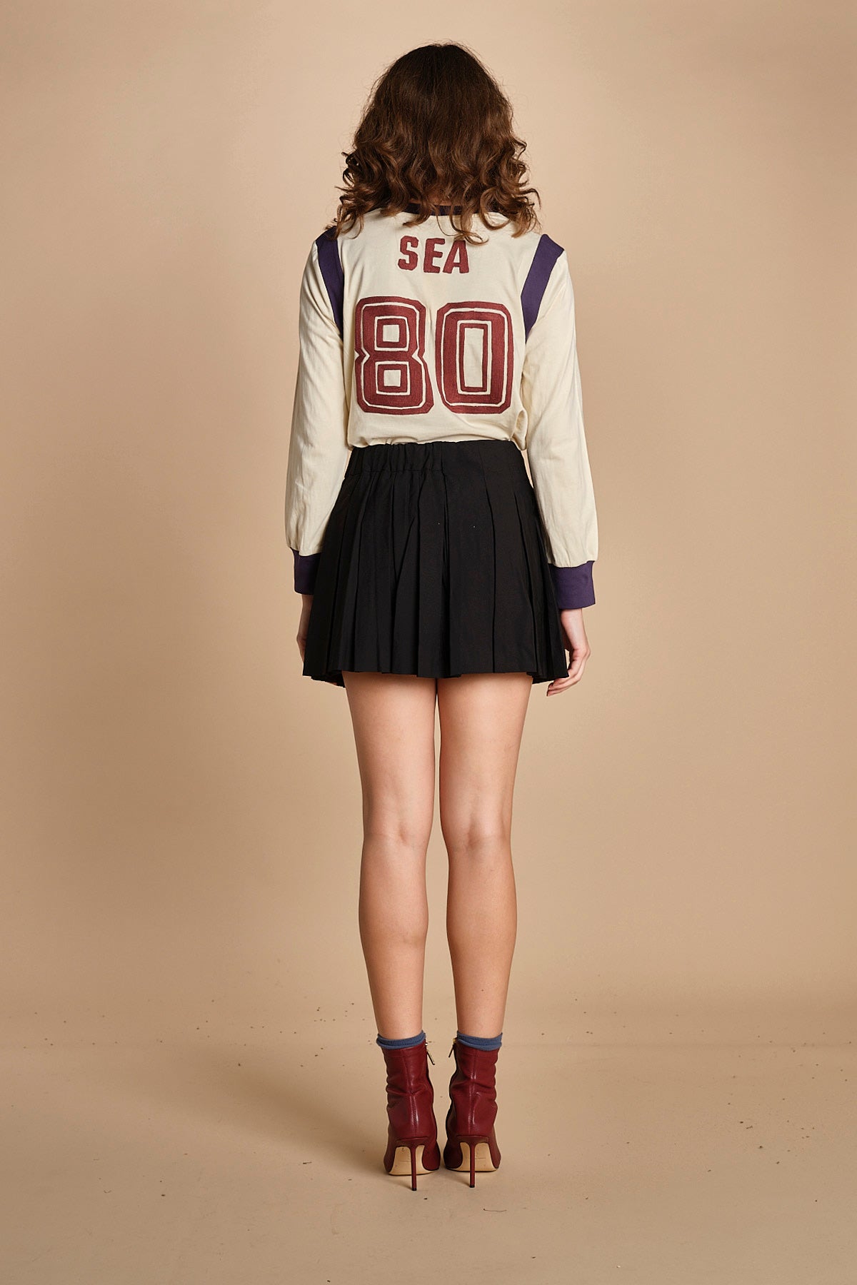 mini gonna pieghe. ADELINE 001 BLACK sea ny 