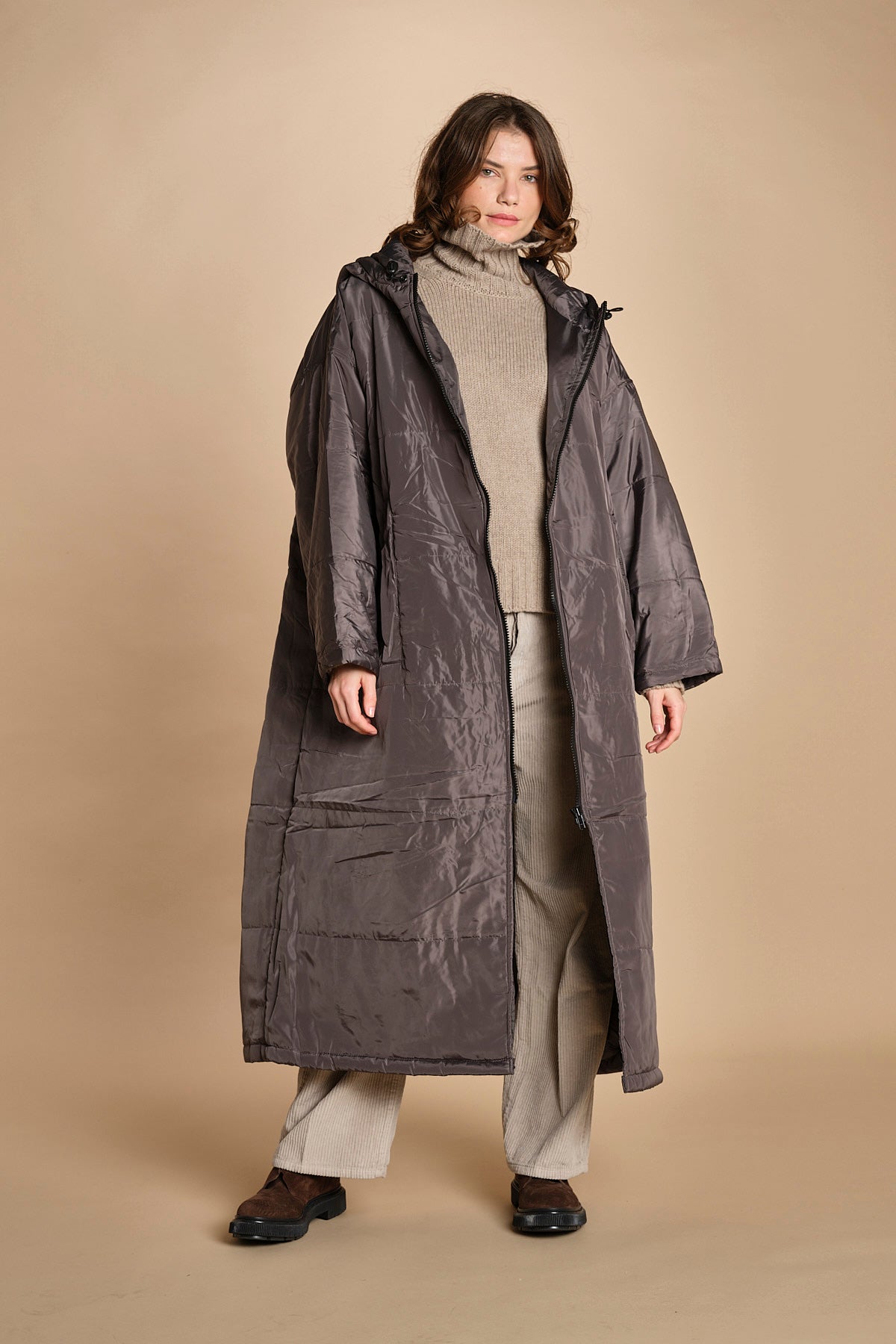 piumino lungo. 90110 ANTRACIT sittingsuit 