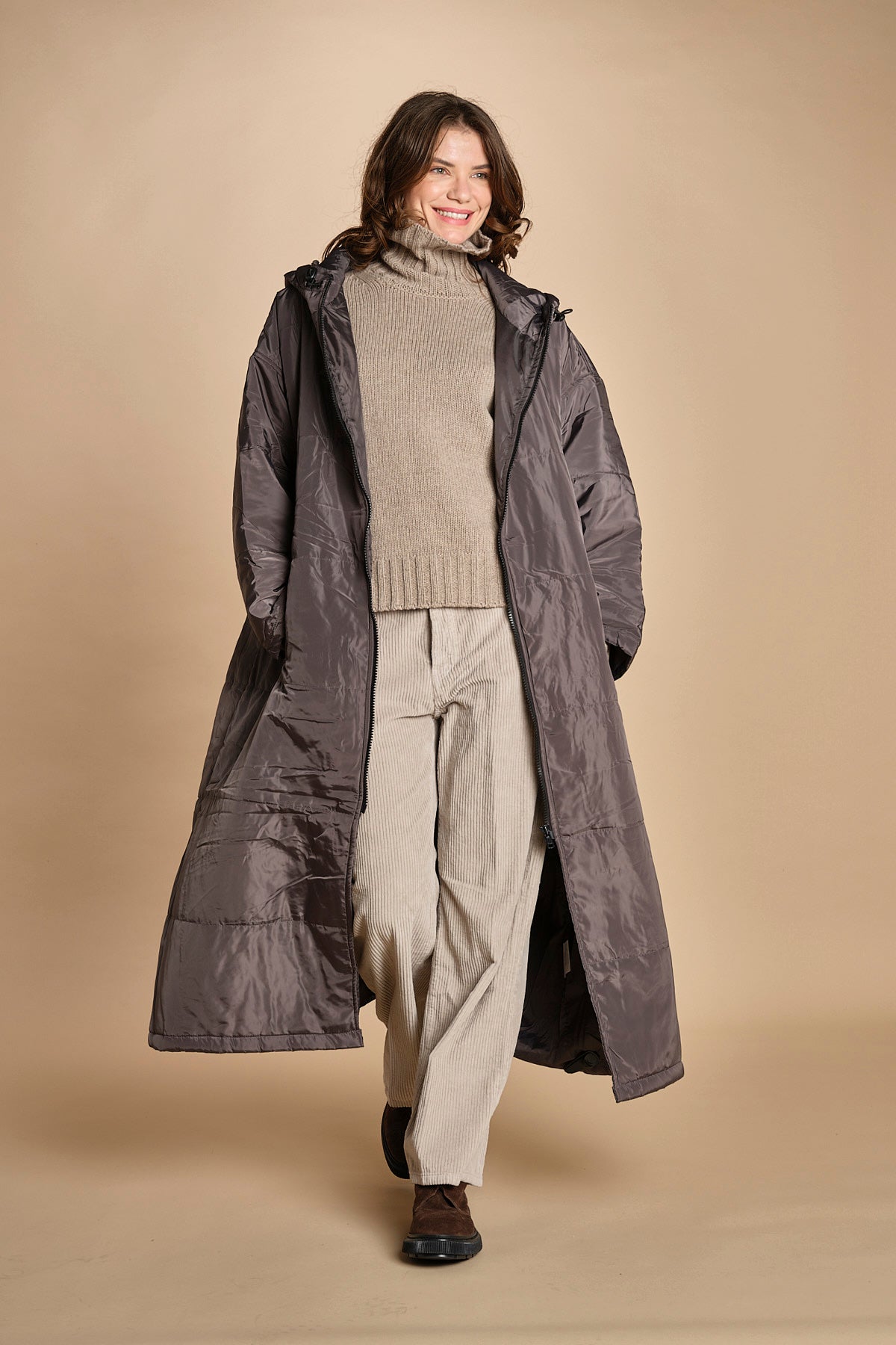 piumino lungo. 90110 ANTRACIT sittingsuit 