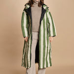 piumino lungo. 90110 SANTORINI RIGHE sittingsuit 