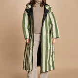 piumino lungo. 90110 SANTORINI RIGHE sittingsuit 