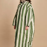 piumino lungo. 90110 SANTORINI RIGHE sittingsuit 
