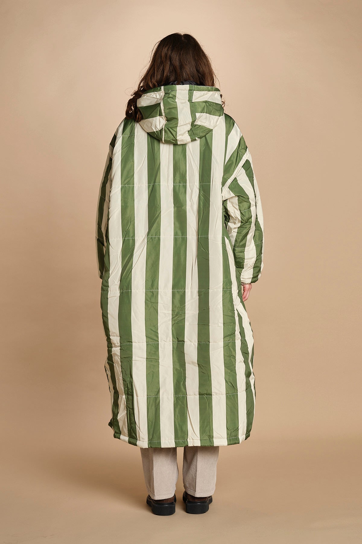 piumino lungo. 90110 SANTORINI RIGHE sittingsuit 