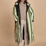 piumino lungo. 90110 SANTORINI RIGHE sittingsuit 