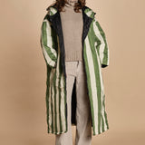 piumino lungo. 90110 SANTORINI RIGHE sittingsuit 