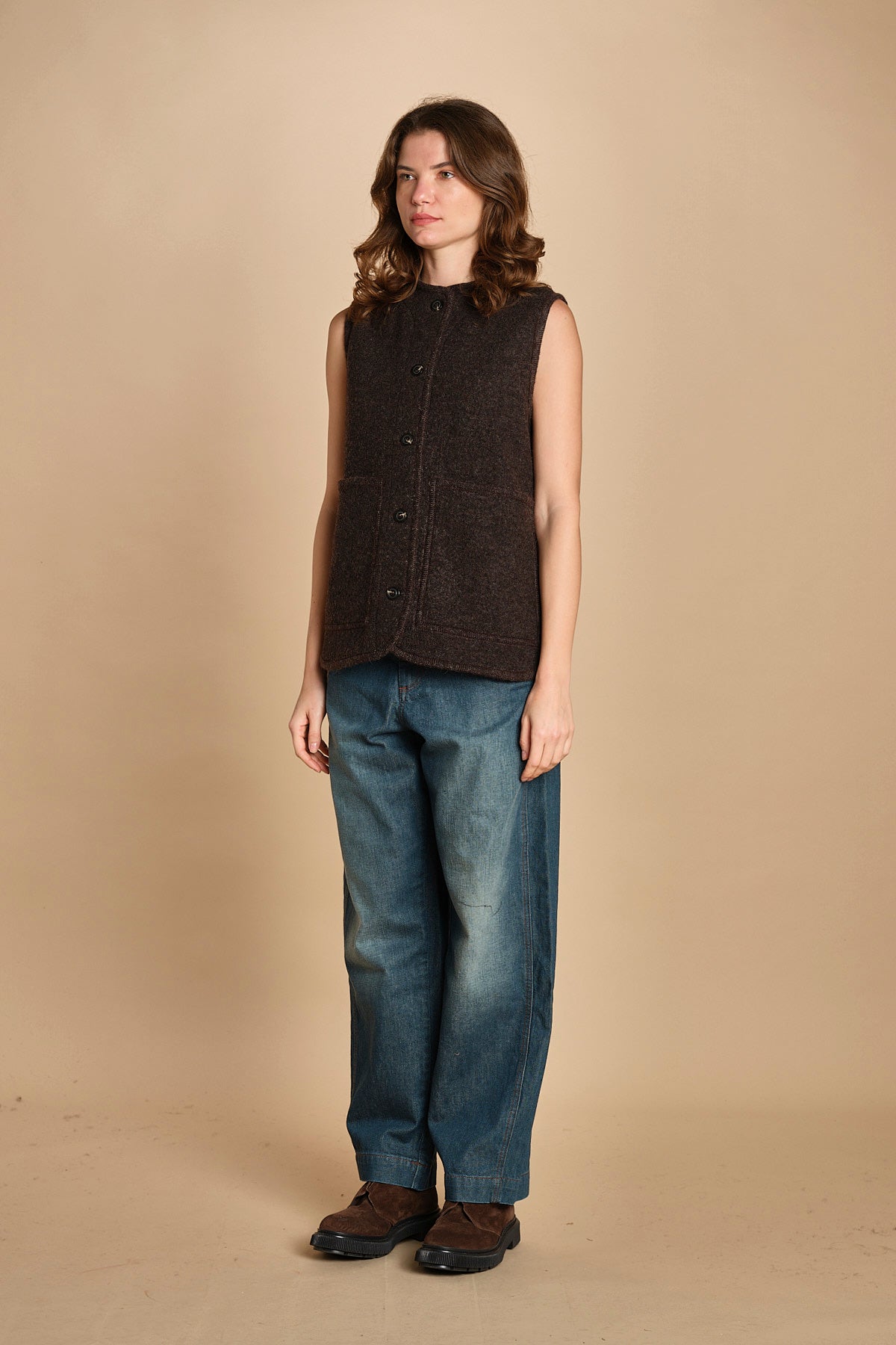 gilet in lana cotta. BLS1504 MAR32 soeur 