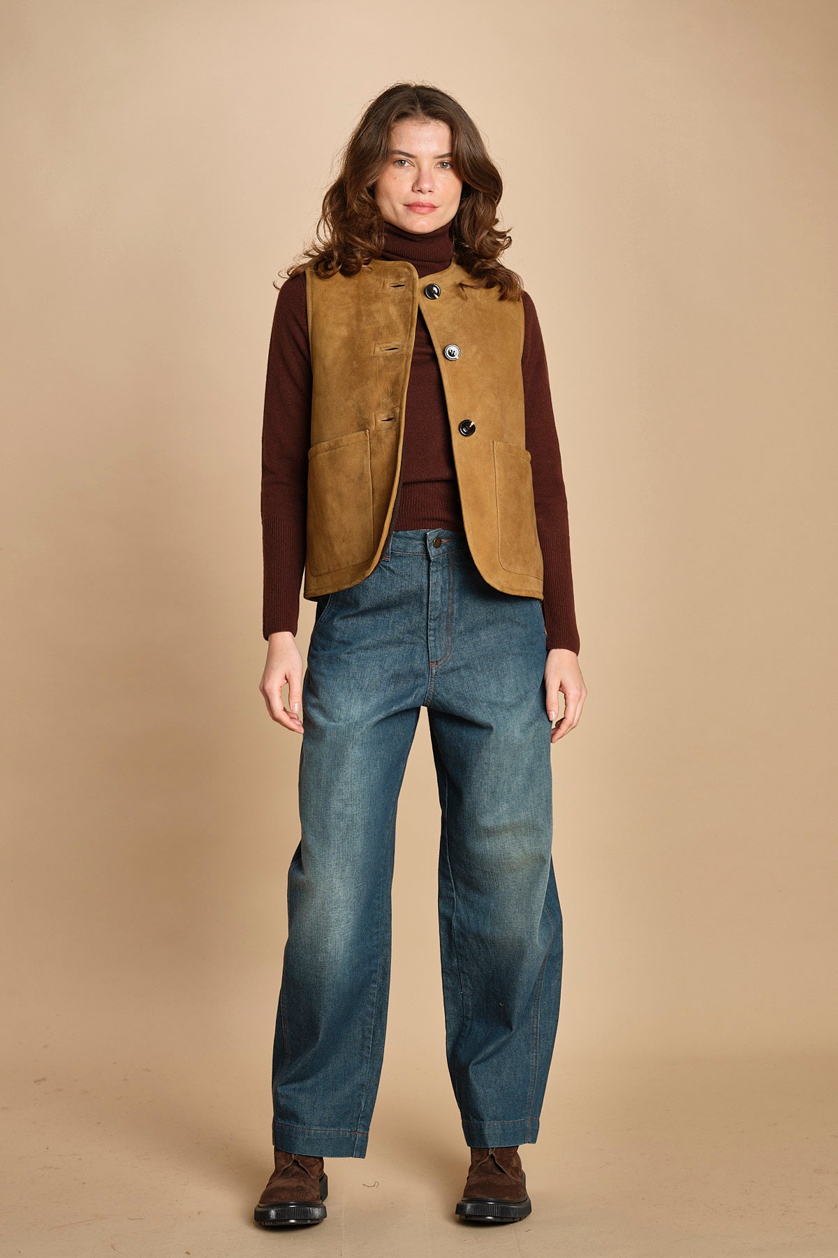 gilet di montone reversibile. BLS1605 KAK2325S soeur 