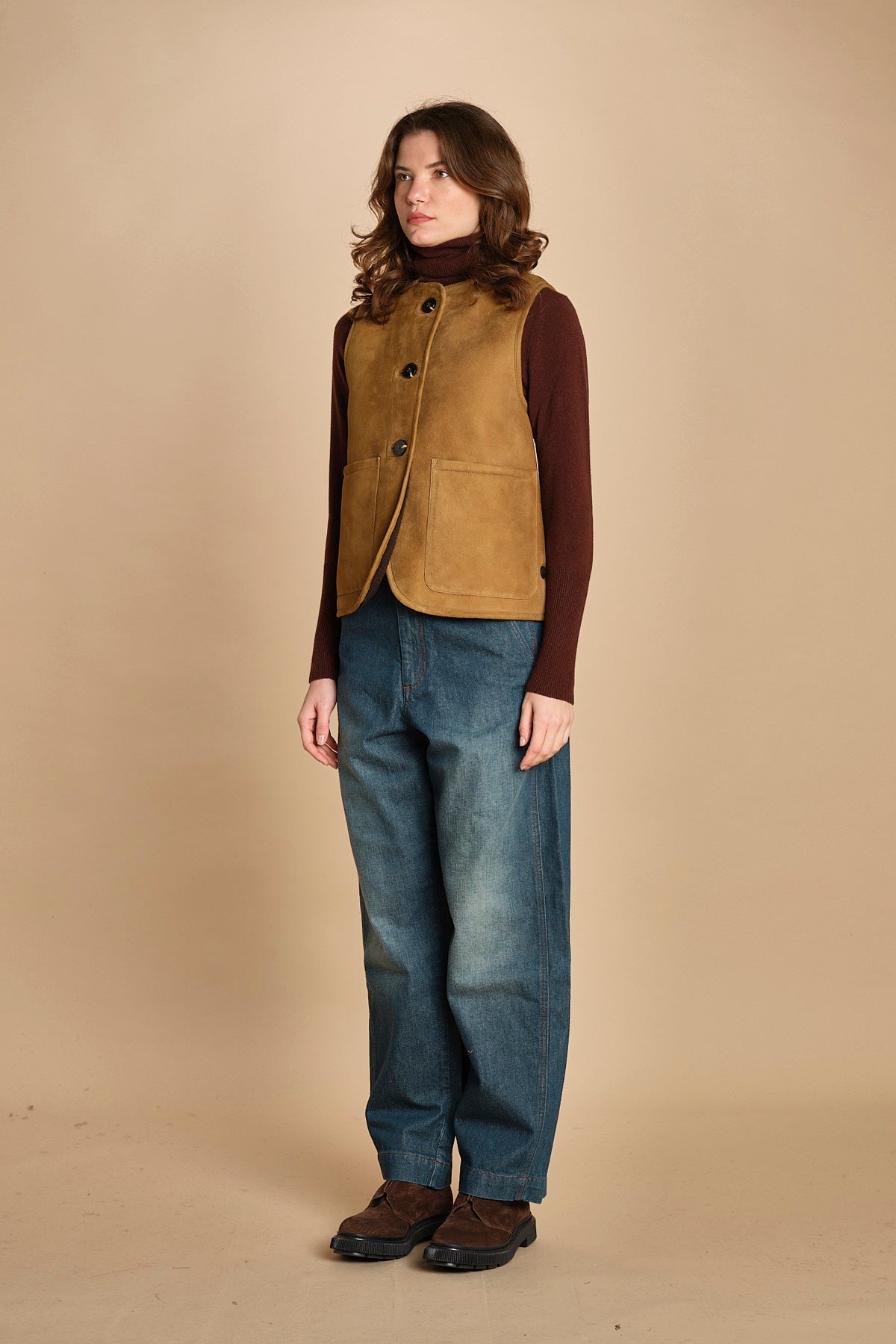 gilet di montone reversibile. BLS1605 KAK2325S soeur 