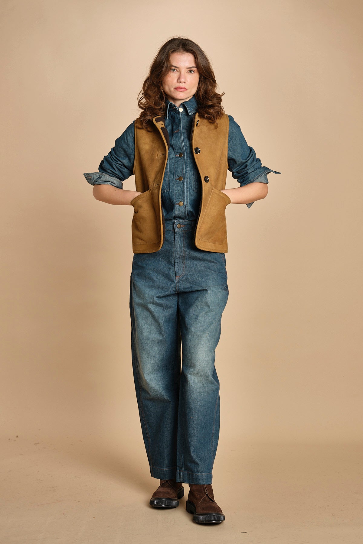 gilet di montone reversibile. BLS1605 KAK2325S soeur 