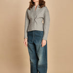 cardigan 1 bottone. CAR0335 GRI3325W soeur 