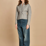cardigan 1 bottone. CAR0335 GRI3325W soeur 
