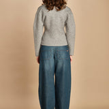 cardigan 1 bottone. CAR0335 GRI3325W soeur 