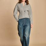 cardigan 1 bottone. CAR0335 GRI3325W soeur 