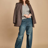 cardigan 1 bottone. CAR0335 GRI3325W soeur 