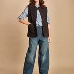 camicia a righe con colo guru. CHE0185 BLE5825W soeur 