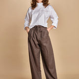 camicia collo alto e ajour. CHE0232 BLA0125W soeur 