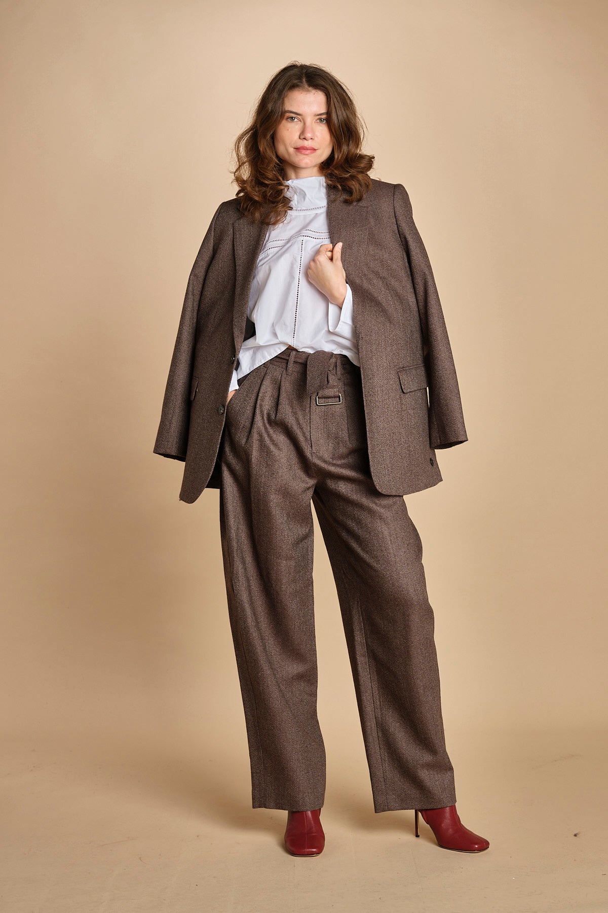camicia collo alto e ajour. CHE0232 BLA0125W soeur 