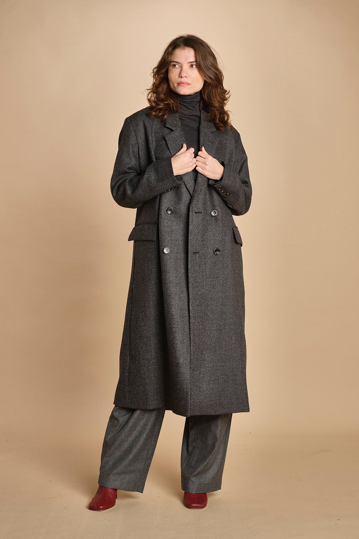 cappotto doppiopetto over. MAN0053 GRI0125W soeur 