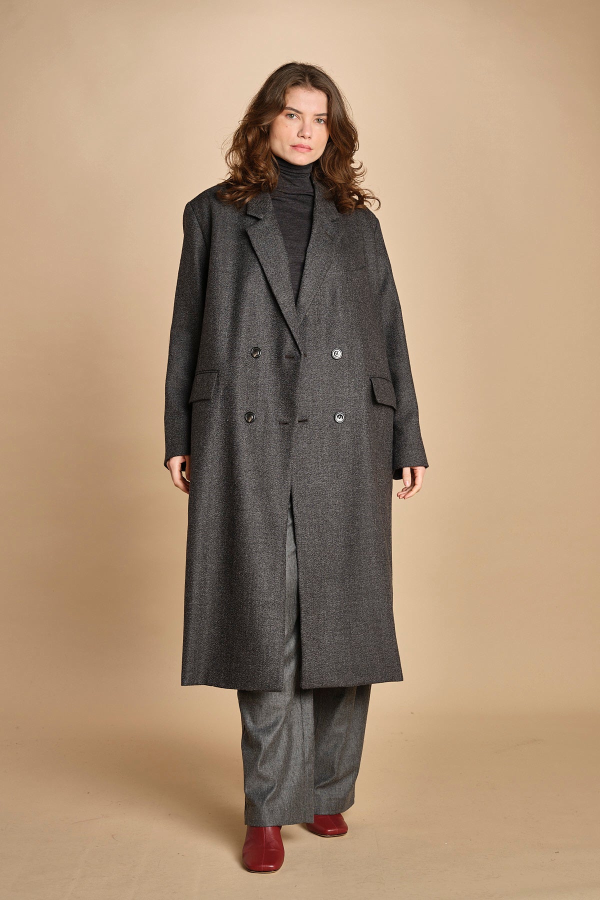 cappotto doppiopetto over. MAN0053 GRI0125W soeur 