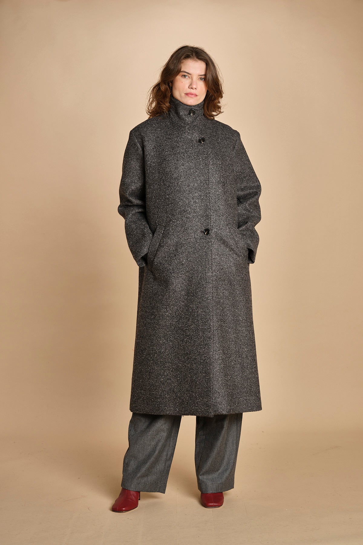 cappotto uomo melange. MAN0156 GRI2125W soeur 