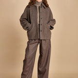 giaccone in lana cotta. MAN1509 GRI2224W soeur 