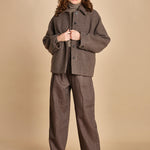 giaccone in lana cotta. MAN1509 GRI2224W soeur 