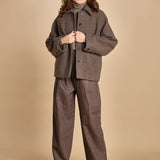 giaccone in lana cotta. MAN1509 GRI2224W soeur 
