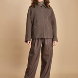 giaccone in lana cotta. MAN1509 GRI2224W soeur 