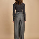 pantalone con due pinces occhio di perenice. PAN0173 GRI0125W soeur 