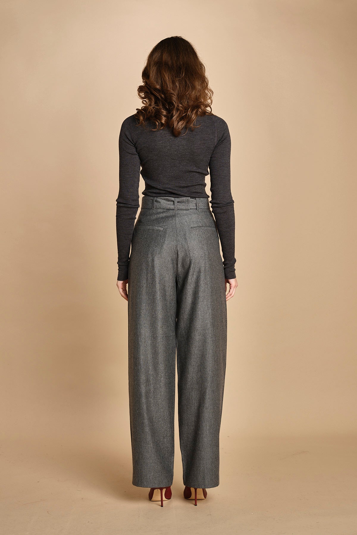 pantalone con due pinces occhio di perenice. PAN0173 GRI0125W soeur 