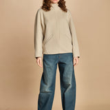 felpa double con cappuccio. PUL0123 BLA0225W soeur 