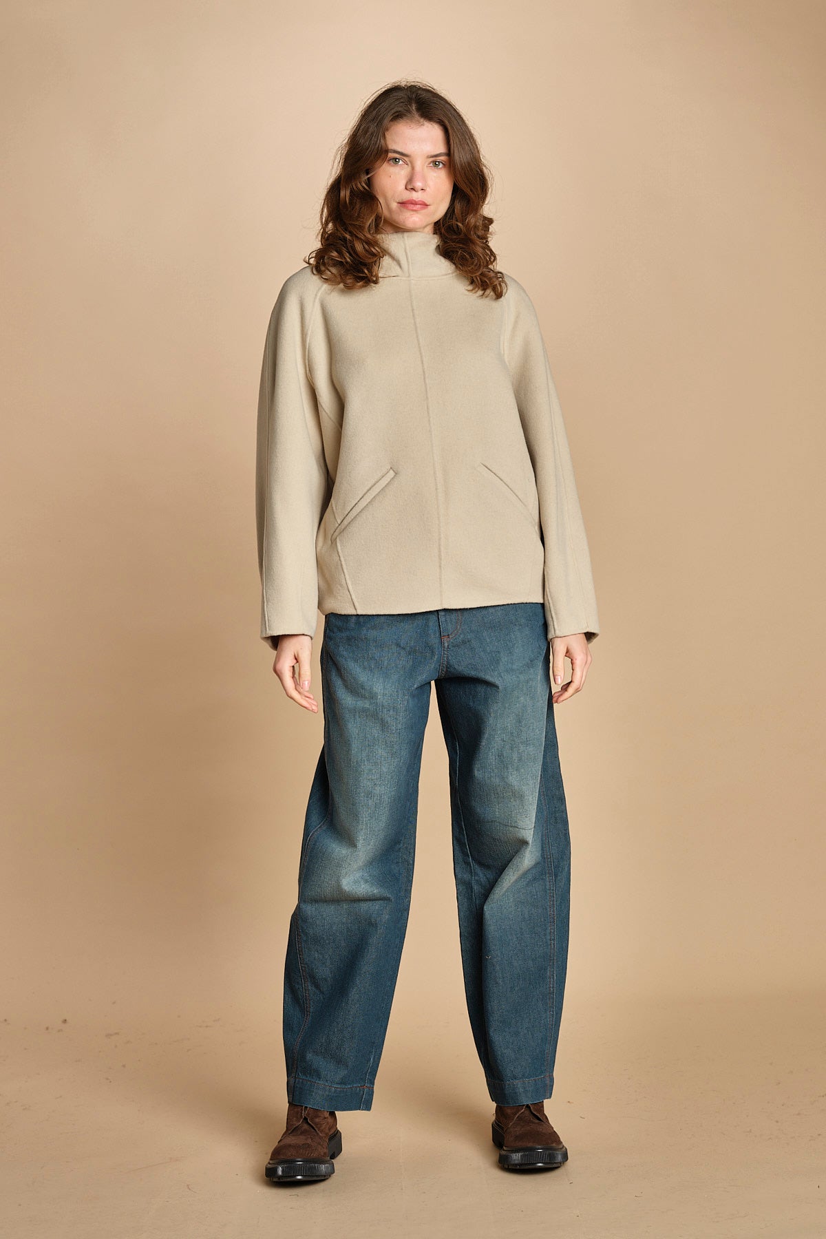 felpa double con cappuccio. PUL0123 BLA0225W soeur 