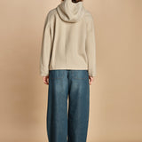 felpa double con cappuccio. PUL0123 BLA0225W soeur 
