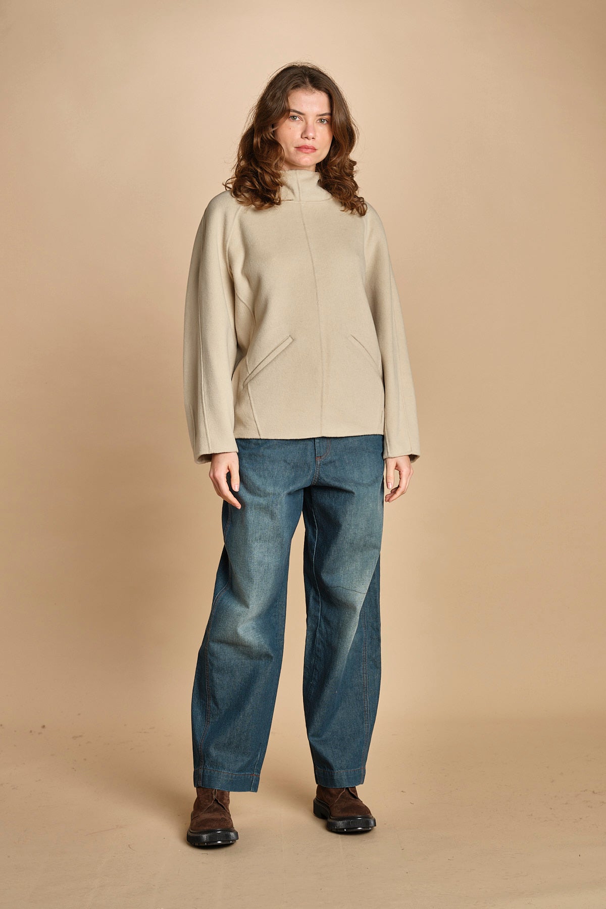 felpa double con cappuccio. PUL0123 BLA0225W soeur 
