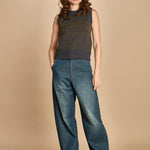 gilet jaquard. PUL0296 GRI5925W soeur 