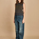 gilet jaquard. PUL0296 GRI5925W soeur 