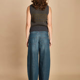 gilet jaquard. PUL0296 GRI5925W soeur 