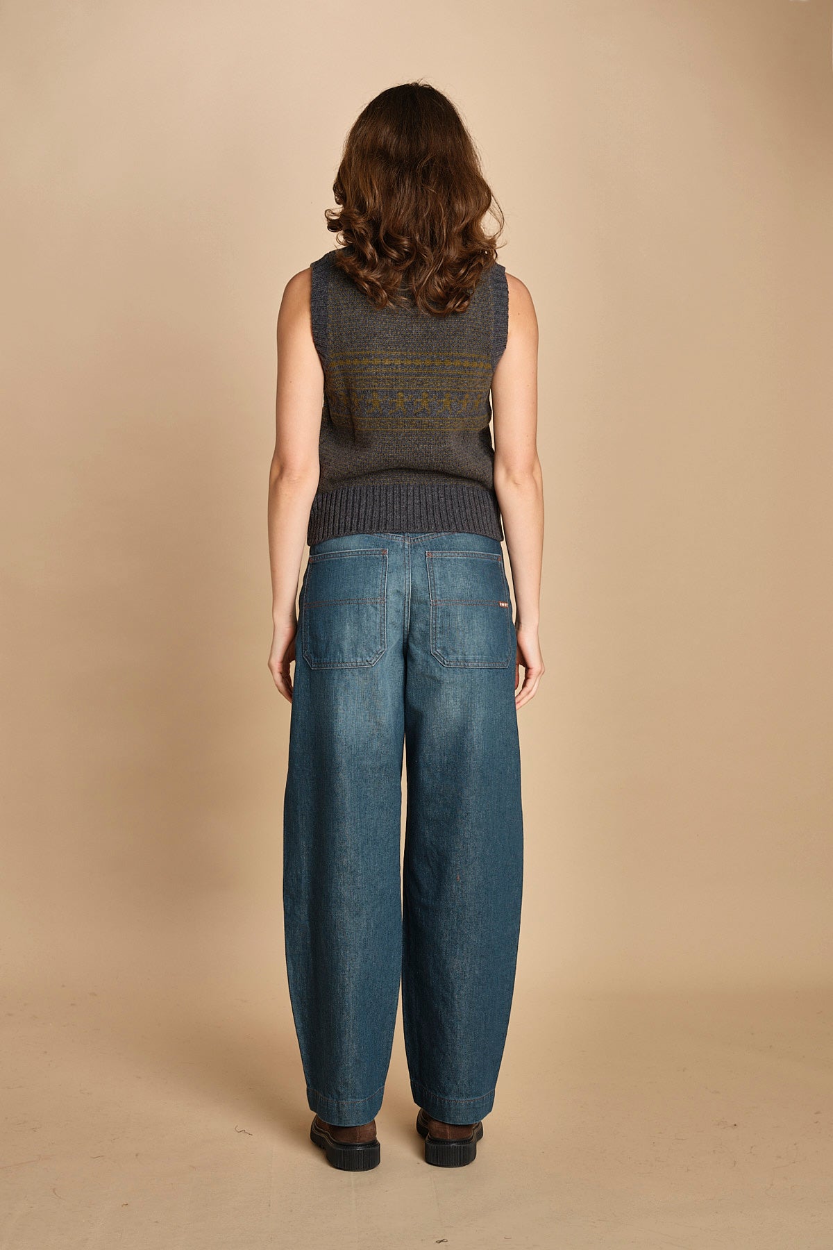 gilet jaquard. PUL0296 GRI5925W soeur 