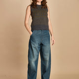 gilet jaquard. PUL0296 GRI5925W soeur 