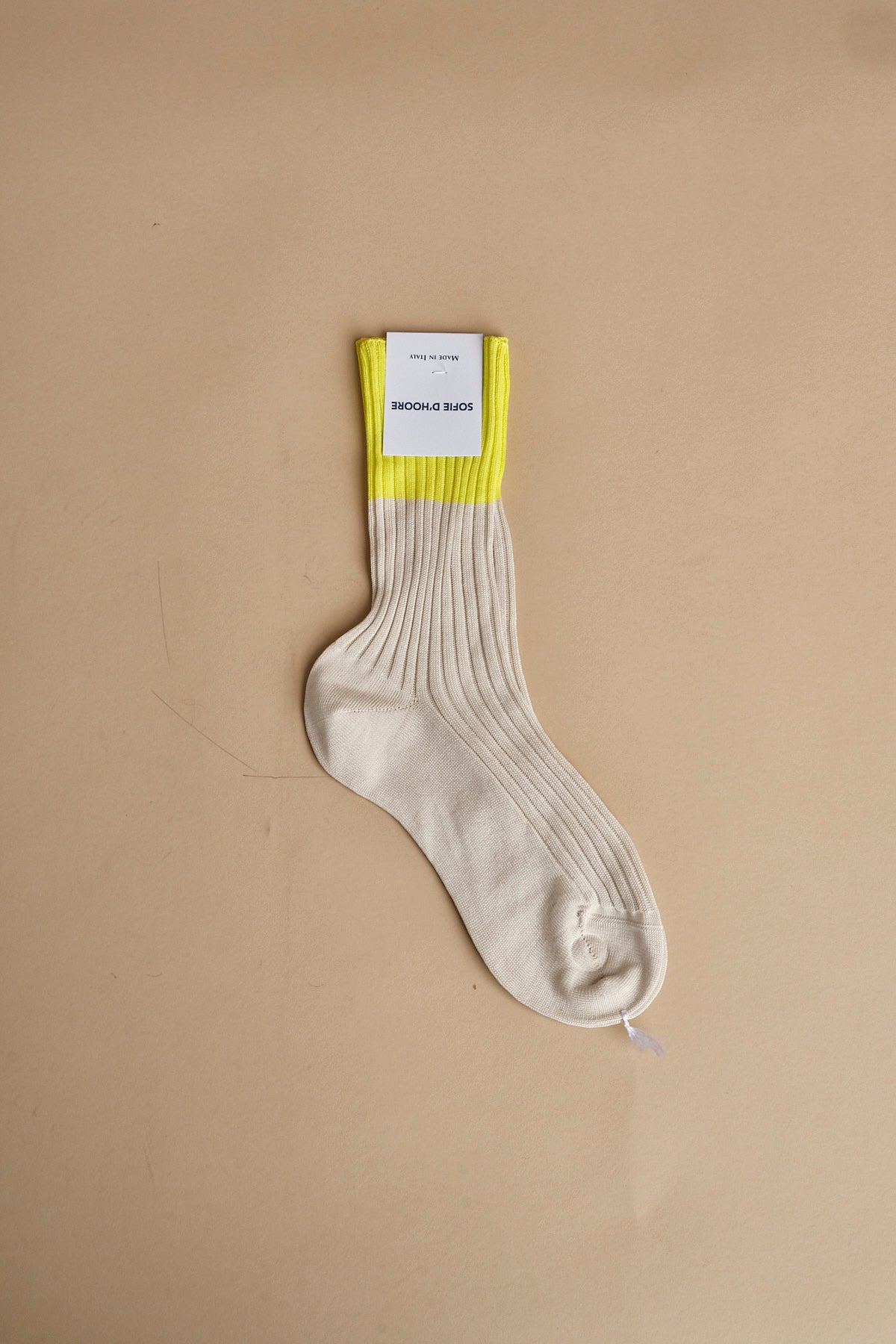 calze corte bicolore FOUR BEIGE GIALLO sofie d'hoore 
