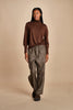 pantalone in flanella con elastico